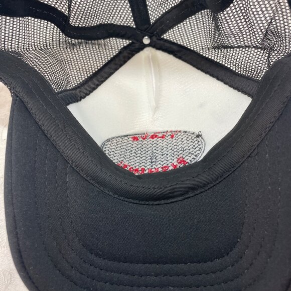 I Love Fishing Black & White Trucker Hat Mesh Snapback Cap Adjustable - Picture 5 of 5